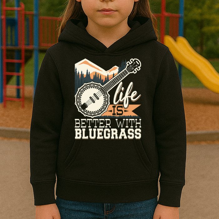 Life Is Better With Bluegrass Banjo Player Musician Kids Hoodie