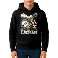 Life Is Better With Bluegrass Banjo Player Musician Kids Hoodie