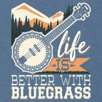 Life Is Better With Bluegrass Banjo Player Musician Garment-Dyed Sweatshirt