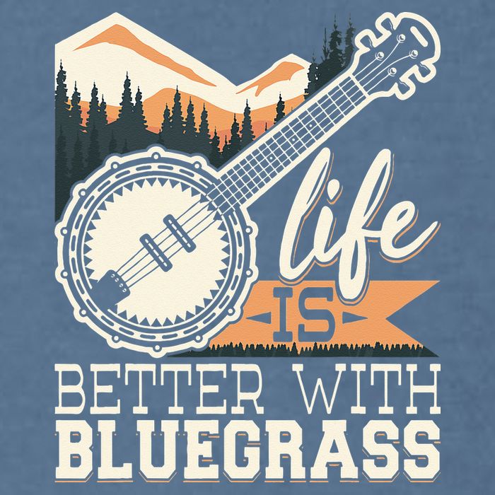 Life Is Better With Bluegrass Banjo Player Musician Garment-Dyed Sweatshirt