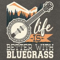 Life Is Better With Bluegrass Banjo Player Musician Cotton Canvas Backpack