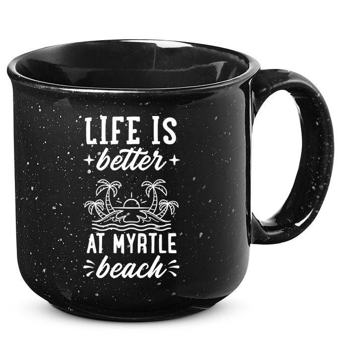 Life Is Better At Myrtle Beach Matching Family Spring Trip Gift 15oz Campfire Ceramic Mug