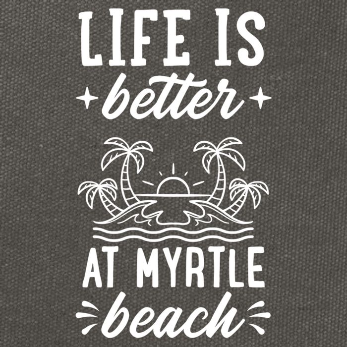 Life Is Better At Myrtle Beach Matching Family Spring Trip Gift Cotton Canvas Backpack