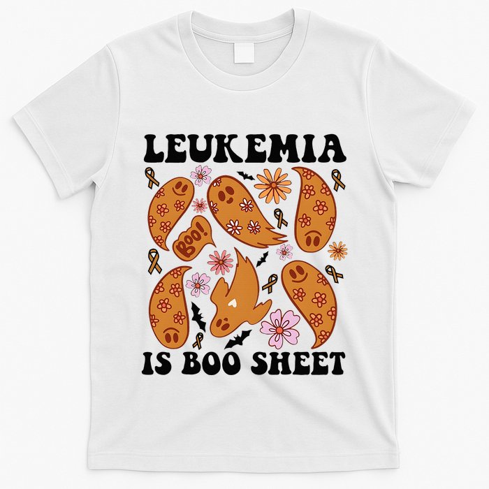 Leukemia Is Boo Sheet Leukemia Cancer Awareness T-Shirt