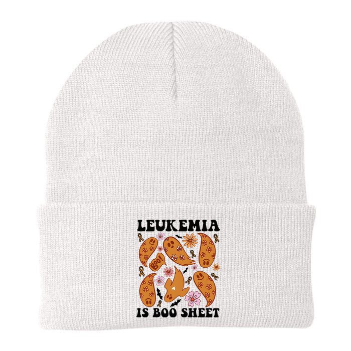 Leukemia Is Boo Sheet Leukemia Cancer Awareness Knit Cap Winter Beanie