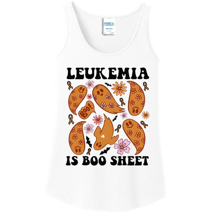 Leukemia Is Boo Sheet Leukemia Cancer Awareness Ladies Essential Tank