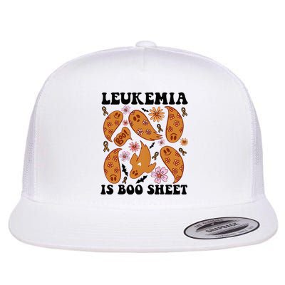 Leukemia Is Boo Sheet Leukemia Cancer Awareness Flat Bill Trucker Hat