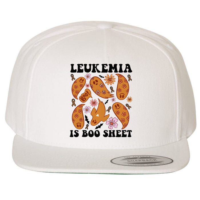 Leukemia Is Boo Sheet Leukemia Cancer Awareness Wool Snapback Cap