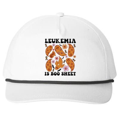 Leukemia Is Boo Sheet Leukemia Cancer Awareness Snapback Five-Panel Rope Hat