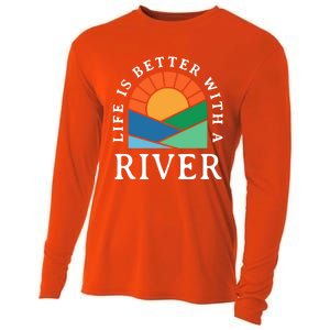 Life Is Better With A River Name Personalized Nickname Gift Cooling Performance Long Sleeve Crew