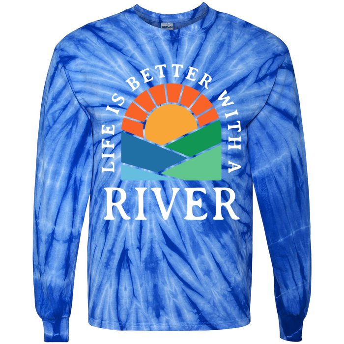 Life Is Better With A River Name Personalized Nickname Gift Tie-Dye Long Sleeve Shirt