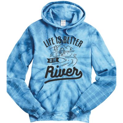 Life Is Better At The River Camping Motorhome Camp Camper Tie Dye Hoodie