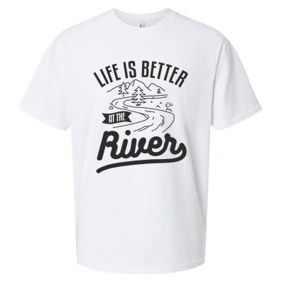 Life Is Better At The River Camping Motorhome Camp Camper Sueded Cloud Jersey T-Shirt