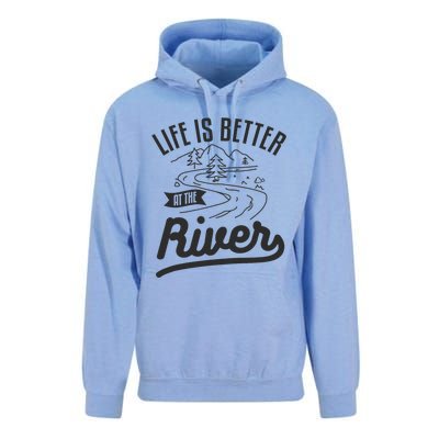 Life Is Better At The River Camping Motorhome Camp Camper Unisex Surf Hoodie