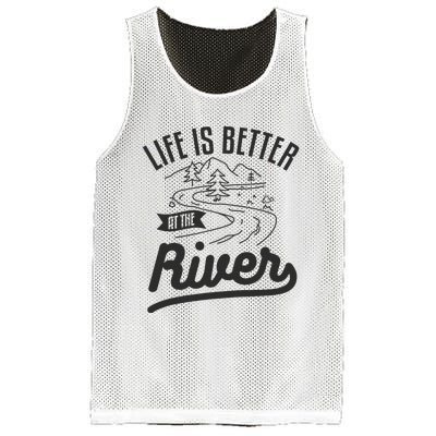 Life Is Better At The River Camping Motorhome Camp Camper Mesh Reversible Basketball Jersey Tank