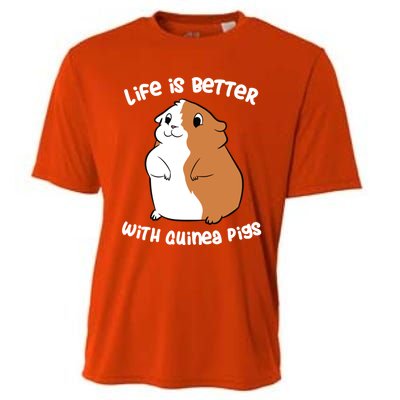 Life Is Better With A Guinea Pig Love Guinea Pigs Funny Gift Cooling Performance Crew T-Shirt