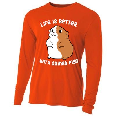 Life Is Better With A Guinea Pig Love Guinea Pigs Funny Gift Cooling Performance Long Sleeve Crew