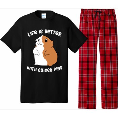 Life Is Better With A Guinea Pig Love Guinea Pigs Funny Gift Pajama Set