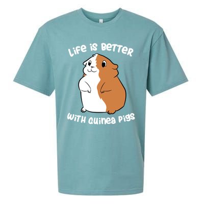 Life Is Better With A Guinea Pig Love Guinea Pigs Funny Gift Sueded Cloud Jersey T-Shirt