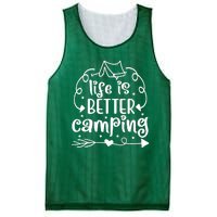 Life Is Better Camping Funny Camping Mesh Reversible Basketball Jersey Tank