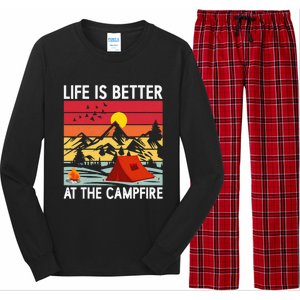 Life is Better at The Campfire Funny Hiking & Camping Long Sleeve Pajama Set