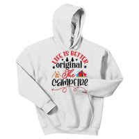 Life Is Better Original The Campfire Funny Camping Kids Hoodie