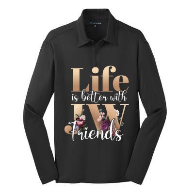 Life Is Better With Jw Friends Funny Gift Silk Touch Performance Long Sleeve Polo