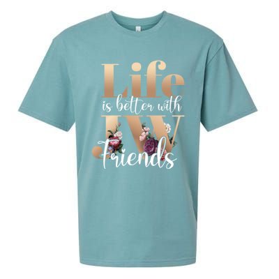 Life Is Better With Jw Friends Funny Gift Sueded Cloud Jersey T-Shirt