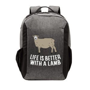 Life Is Better With A Lamb Cute Lamb Farmer Gift Vector Backpack