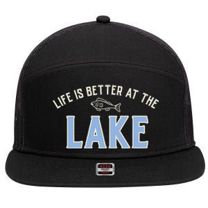 Life Is Better At The Lake 7 Panel Mesh Trucker Snapback Hat