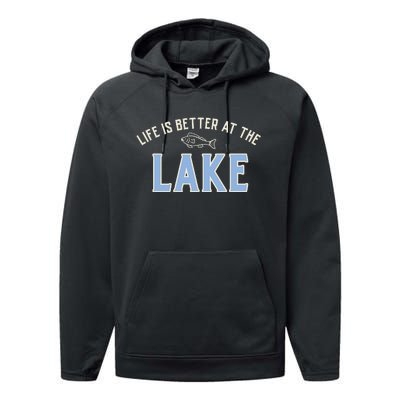 Life Is Better At The Lake Performance Fleece Hoodie