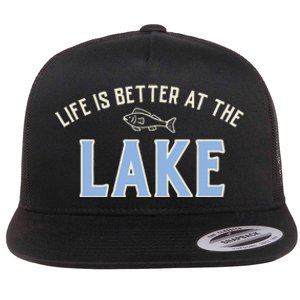 Life Is Better At The Lake Flat Bill Trucker Hat