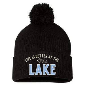 Life Is Better At The Lake Pom Pom 12in Knit Beanie