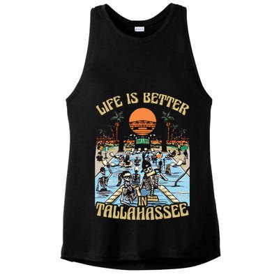 Life Is Better In Tallahassee Ladies PosiCharge Tri-Blend Wicking Tank