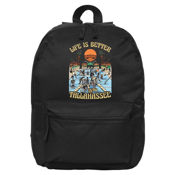 Life Is Better In Tallahassee 16 in Basic Backpack