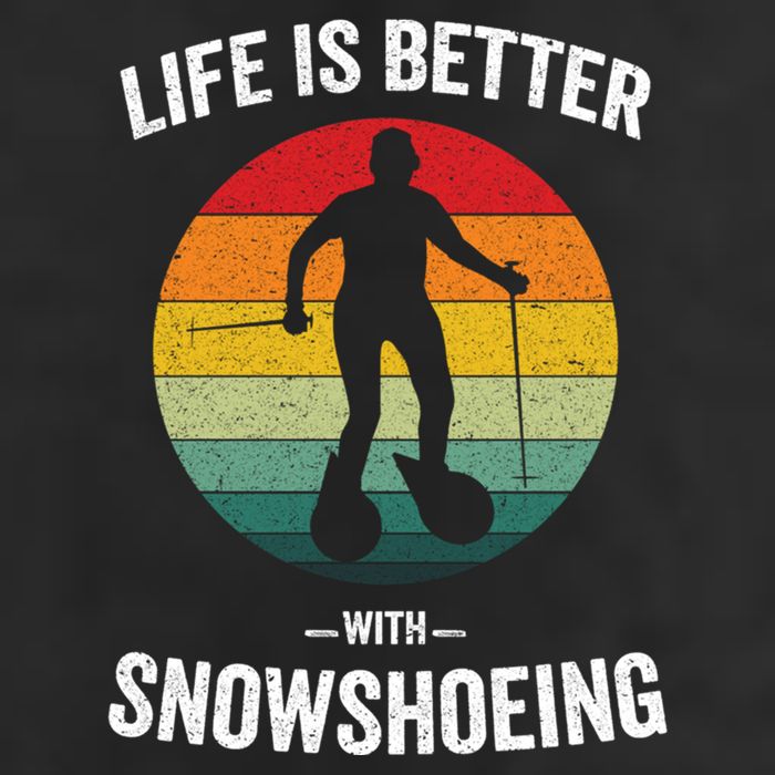 Life Is Better With Snowshoeing Vintage Snowshoe Gift Golf Towel