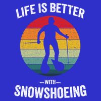 Life Is Better With Snowshoeing Vintage Snowshoe Gift Visor