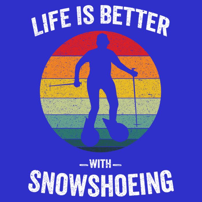 Life Is Better With Snowshoeing Vintage Snowshoe Gift Visor