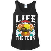 Life Is Better On The Toon Funny Pontoon Boat Pontooning Ladies Essential Tank