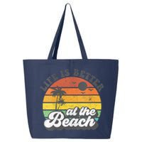 Life Is Better At The Beach Retro Summer Vacation Women Gift 25L Jumbo Tote