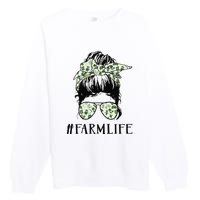 Life Is Better On The Farm Cute Animals Country Farmer Premium Crewneck Sweatshirt