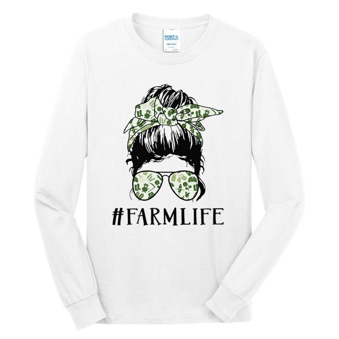 Life Is Better On The Farm Cute Animals Country Farmer Tall Long Sleeve T-Shirt