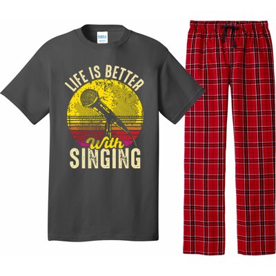 Life Is Better With Singing Microphone Karaoke Music Bar Pajama Set