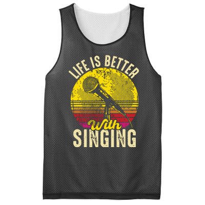 Life Is Better With Singing Microphone Karaoke Music Bar Mesh Reversible Basketball Jersey Tank