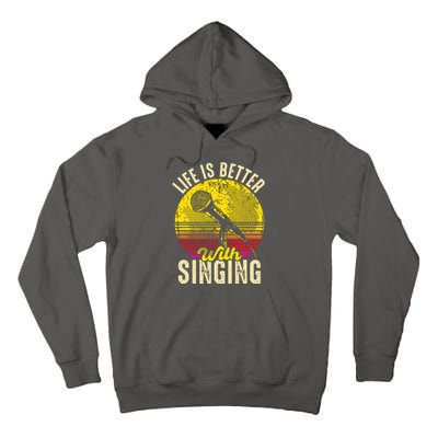 Life Is Better With Singing Microphone Karaoke Music Bar Tall Hoodie