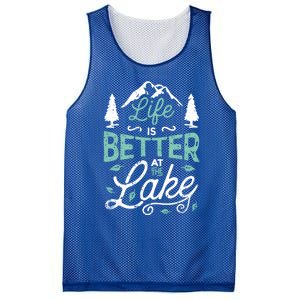 Life Is Better At Lake Funny Gift Fishing Boating Sailing Funny Gift Mesh Reversible Basketball Jersey Tank