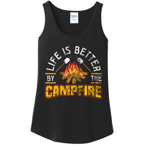 LIFE IS BETTER BY THE CAMPFIRE hoodie Ladies Essential Tank