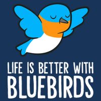 Life Is Better With Bluebirds Premium 7 Panel Mesh Trucker Snapback Hat