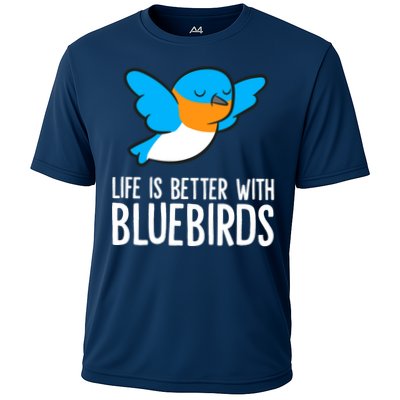 Life Is Better With Bluebirds Premium Performance Shirt