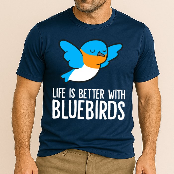 Life Is Better With Bluebirds Premium Performance Shirt